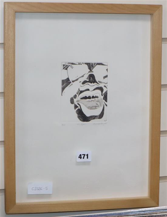 David Oxtoby (b.1938), limited edition print, 62 Again, signed and dated 75, 6/25, 39 x 28cm